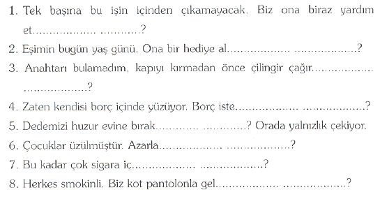 Турецкий язык сослагательное наклонение